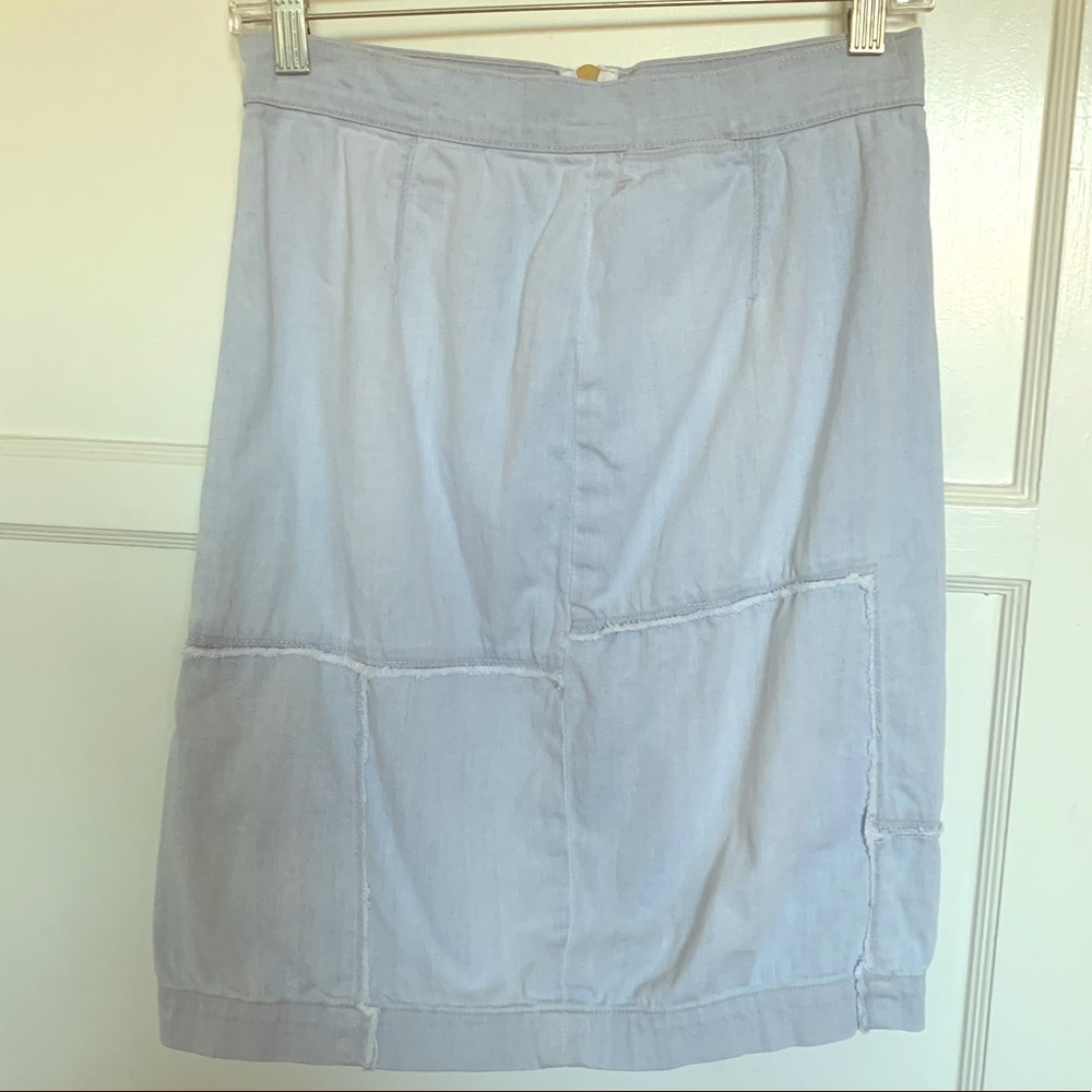 Frame Le High panel High waist denim pencil skirt
